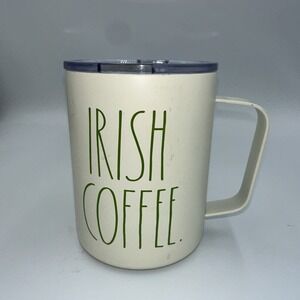 RAE DUNN IRISH COFFEE STAINLESS STEEL 12 OZ TRAVEL MUG ST. PATRICK'S DAY